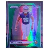 DALLAS TURNER 2024 PANINI GREEN PRIZM ROOKIE CARD