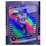 AARON JONES 2024 PANINI SELECT PREMIER LEVEL PURPLE SHOCK PRIZM 009/360 & AARON JONES 2024 PANINI ABSOLUTE FOOTBALL HOLO