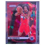 BUB CARRINGTON RED CRACKED ICE ROOKIE CARD & NIKOLA TUPOC ROOKIE CARD