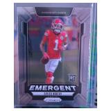 JOSH DOWNS RED/WHITE/BLUE & XAVIER WORTHY EMERGENT ROOKIE CARD