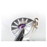 .925 Sterling Silver Art Nouveau Amethyst Pendant Necklace