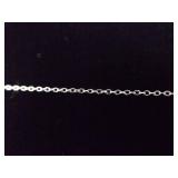 .925 Sterling Silver Crystal Cabochon Pendant Necklace