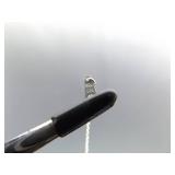 .925 Sterling Silver Crystal Cabochon Pendant Necklace