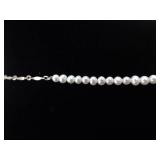 .925 Sterling Silver Authentic Pearl and Onyx Pendant Necklace