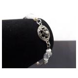 .925 Sterling Silver Baroque Pearl Bracelet