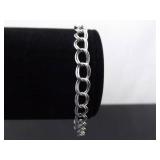 .925 Sterling Silver Empty Charm Bracelet