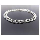 .925 Sterling Silver Empty Charm Bracelet