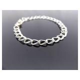 .925 Sterling Silver Empty Charm Bracelet