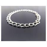 .925 Sterling Silver Empty Charm Bracelet