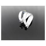 .925 Sterling Silver Topaz and Citrine Crystal Artisan Brooch