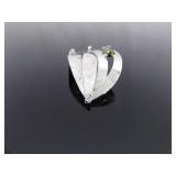 .925 Sterling Silver Topaz and Citrine Crystal Artisan Brooch