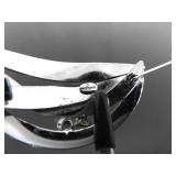 .925 Sterling Silver Topaz and Citrine Crystal Artisan Brooch