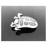 .925 Sterling Silver Turtle Brooch