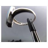 .925 Sterling Silver Turquoise Howlite Ring Size 7.5