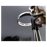 .925 Sterling Silver Marquis Cut Smokey Quartz Cocktail Ring Size 6.75