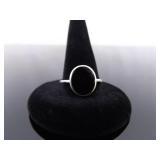 .925 Sterling Silver Onyx Ring Size 8