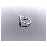 .925 Sterling Silver Onyx Ring Size 8