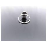 .925 Sterling Silver Onyx Ring Size 8