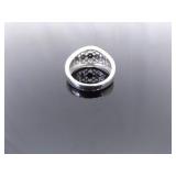 .925 Sterling Silver Diamond Ring Size 7