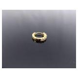 .925 Sterling Silver Crystal Vermeil Hinged Wire Hoop Earrings