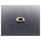 .925 Sterling Silver Crystal Vermeil Hinged Wire Hoop Earrings