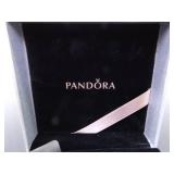 .925 Sterling Silver Pandora Snowflake Bangle Bracelet “Unique as you are" Size 6.5 in Original Box