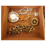Jewelry Box of Higher End Designer Coro, Trifari, Eisenberg, etc. Costume Jewelry