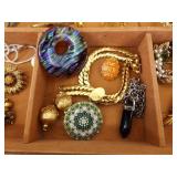 Jewelry Box of Higher End Designer Coro, Trifari, Eisenberg, etc. Costume Jewelry