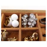 Jewelry Box of Higher End Designer Coro, Trifari, Eisenberg, etc. Costume Jewelry