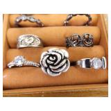 Jewelry Box of Higher End Designer Coro, Trifari, Eisenberg, etc. Costume Jewelry