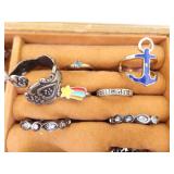 Jewelry Box of Higher End Designer Coro, Trifari, Eisenberg, etc. Costume Jewelry