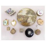Lot of Misc. Gold Filled etc. Antique and Vintage Lockets, Compacts, etc.