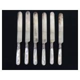 Lot of 8 Sterling Silver .925 Handled Mother of Pearl etc. Knives