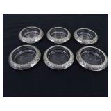 Lot of 6 Sterling Silver .925 Rimmed Coasters