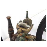 Antique Wood Spinning Wheel