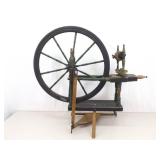 Antique Wood Spinning Wheel