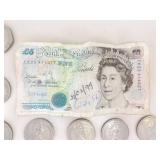 Lot of 30 British Pounds £ Travel Money (About $40 USD Worth)