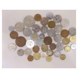 Lot of Vintage Foreign Coins and Bills
