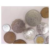 Lot of Vintage Foreign Coins and Bills