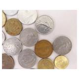 Lot of Vintage Foreign Coins and Bills