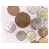 Lot of Vintage Foreign Coins and Bills