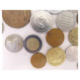 Lot of Vintage Foreign Coins and Bills