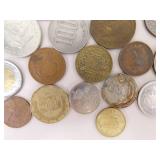Lot of Vintage Foreign Coins and Bills