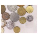 Lot of Vintage Foreign Coins and Bills
