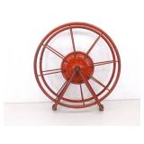 Antique Dixon Metal Fire Hose Holder Reel