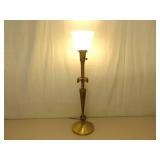 Vintage Rembrandt Brass Hollywood Regency 29" Tall WORKING Table Lamp