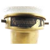 Vintage Rembrandt Brass Hollywood Regency 29" Tall WORKING Table Lamp