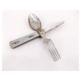 Lot of Vintage Feuerhand 175 Oil Lantern, Camping Utensil Set, Pocket Knives, etc.