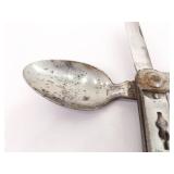 Lot of Vintage Feuerhand 175 Oil Lantern, Camping Utensil Set, Pocket Knives, etc.