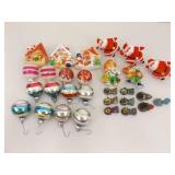 Lot of Vintage Blow Mold, etc. Christmas Ornaments